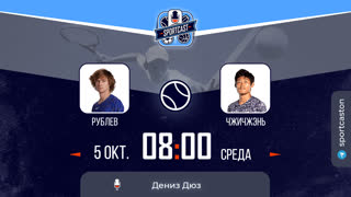 Смотреть онлайн теннис ATP Андрей Рублев - Чжан Чжичжэнь