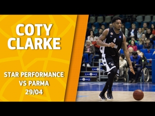 Star Perfomance. Coty Clarke vs PARMA - 36 pts, 17 reb  45 EFF!